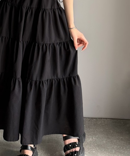 「mily bilet」 ドッキングワンピース LARGE ブラック レディース_画像2