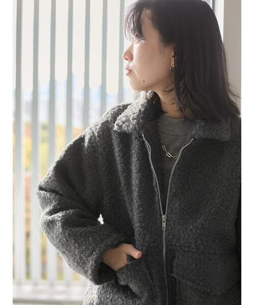 「Samansa Mos2 blue」 ブルゾン F チャコールグレー レディース_画像6