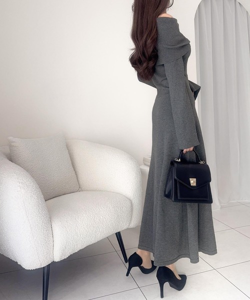 「mily bilet」 ニットワンピース X-LARGE グレー レディース_画像9