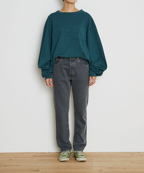 「THE SHINZONE」 デニムパンツ 36 グレー レディース_画像2