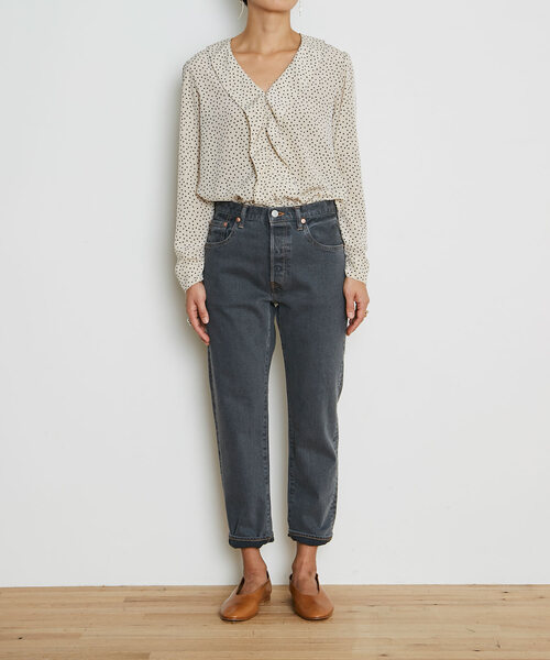 「THE SHINZONE」 デニムパンツ 36 グレー レディース_画像7