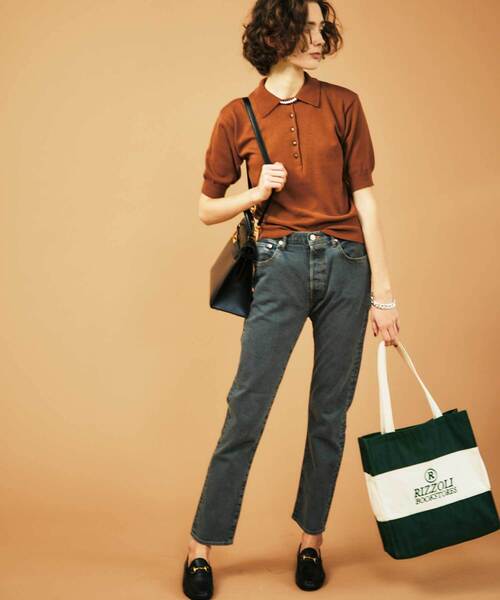 「THE SHINZONE」 デニムパンツ 36 グレー レディース_画像8