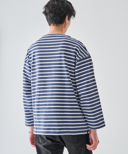 未使用　セントジェームス　ウェッソン　ネイビーボーダー　Ｔ6 XL フランス製 SAINT JAMES（セントジェームス） セントジェームスの長袖ボーダー