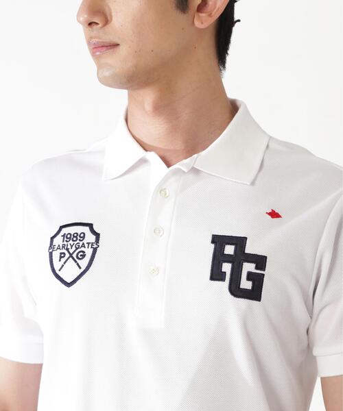 パーリーゲイツ ポロシャツ ホワイト メンズ 6・LL 日本製 PEARLY GATES（パーリーゲイツ） ポロシャツ 「PEARLY GATES」T/C