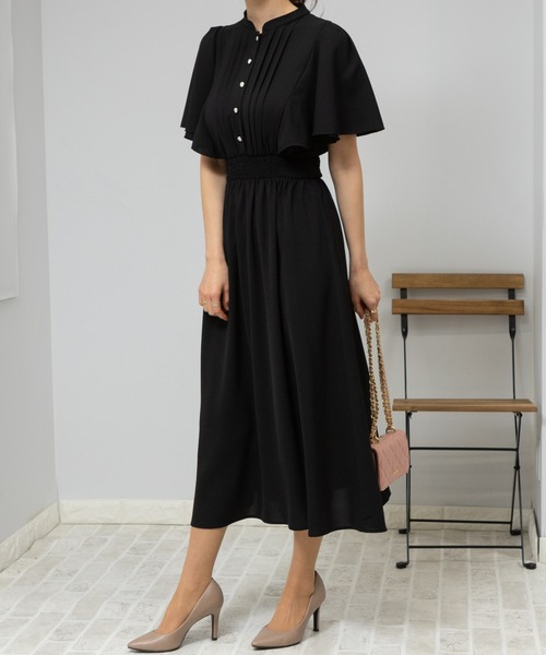 「pumpkin port」 半袖ワンピース MEDIUM ブラック レディース_画像6