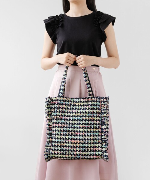 「TOCCA」 トートバッグ F ブラック レディース_画像6
