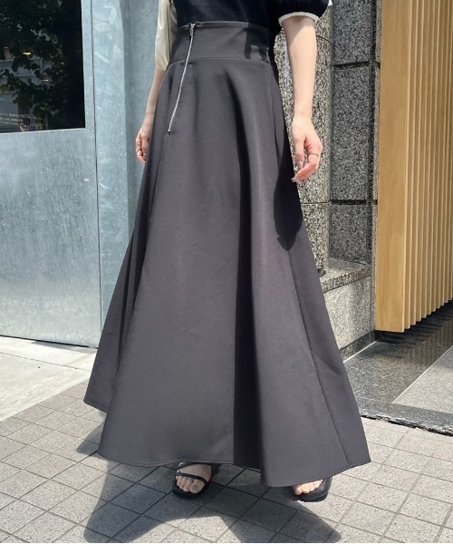 「one after another NICE CLAUP」 フレアスカート LARGE ブラック レディース_画像2