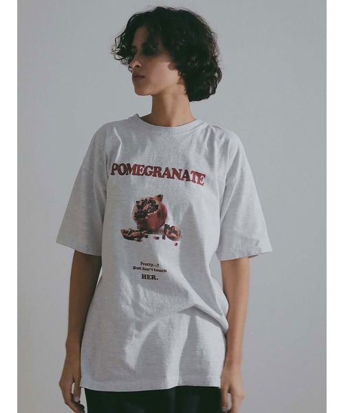 POMEGRANATE プリント Tシャツ 半袖 HER. tシャツ 半袖 POMEGRANATE T-shirt レディース : ZOZOTOWN Yahoo
