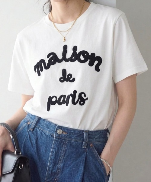 sakishimatokyo tシャツ 立体ロゴ/チェーン刺繍Tee/Tシャツ レディース