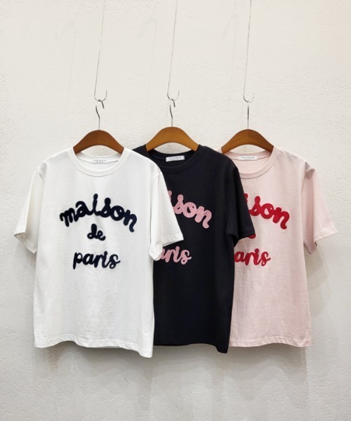 sakishimatokyo tシャツ 立体ロゴ/チェーン刺繍Tee/Tシャツ レディース