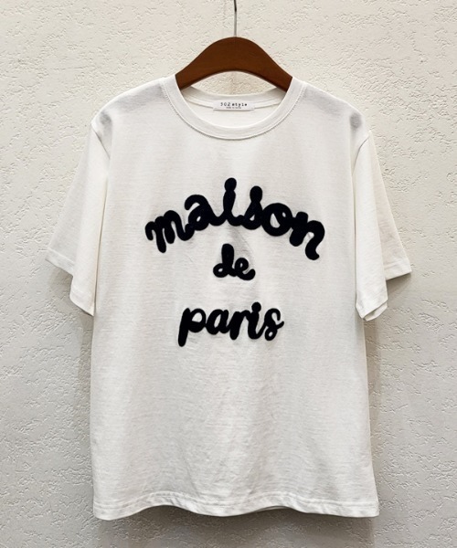 sakishimatokyo tシャツ 立体ロゴ/チェーン刺繍Tee/Tシャツ レディース