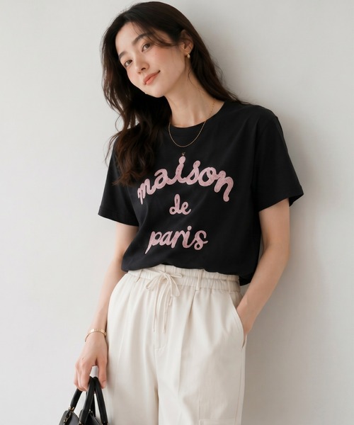 sakishimatokyo tシャツ 半袖 立体ロゴ/チェーン刺繍Tee/Tシャツ