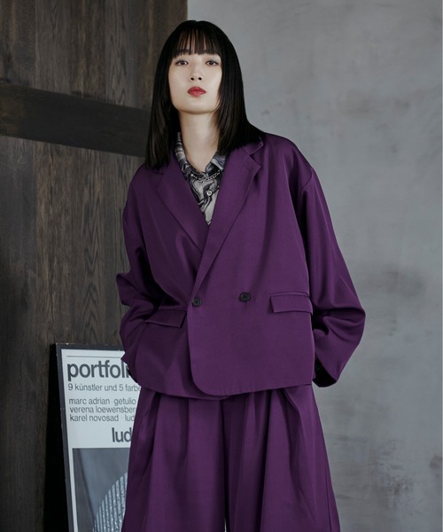 Ellno Loset（エルノロゼット） テーラードジャケット MEDIUM パープル 