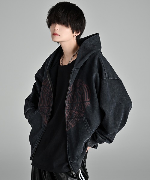 「ADRER」 ジップアップパーカー X-SMALL ブラック メンズ_画像4