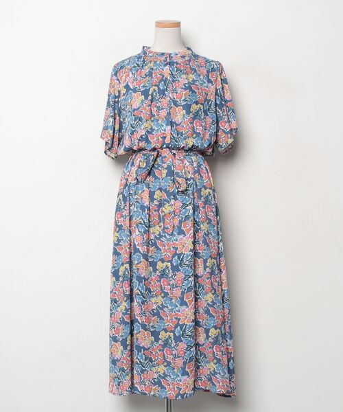 LAURA ASHLEY（ローラアシュレイ） 半袖ワンピース 38 ブルー