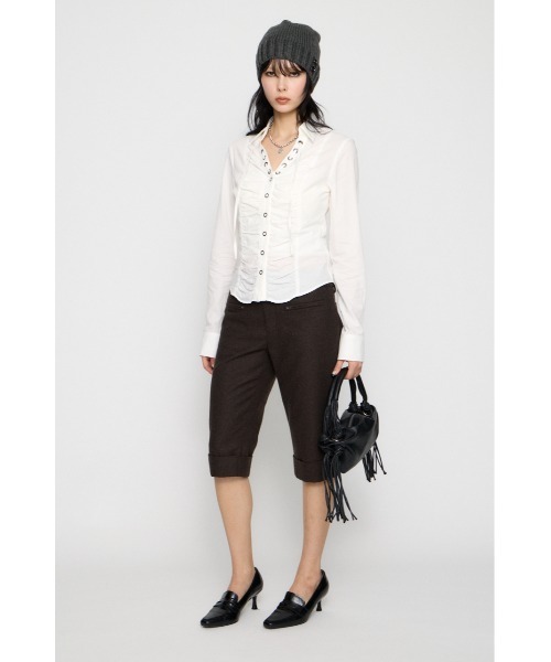 ブラウス シャツ V  NECK GATHER シャツ レディース | LAGUA GEM | 14