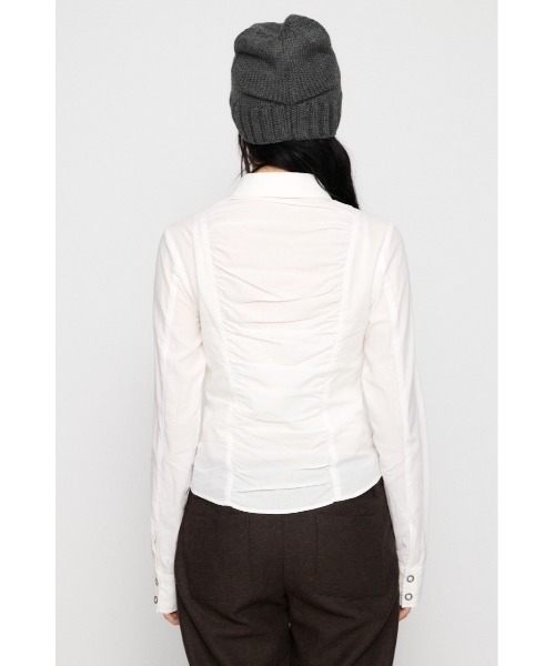 ブラウス シャツ V  NECK GATHER シャツ レディース | LAGUA GEM | 17