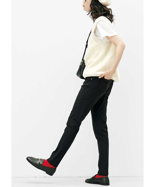 【XSサイズ】ストレッチスリムリブパンツ ブラック XS レディース 未使用品 XSサイズ】ストレッチスリムリブパンツ ブラック XS レディース 未使用