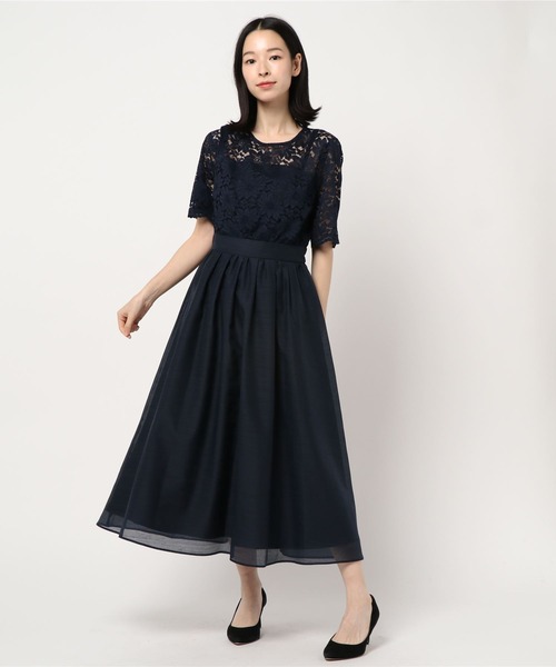 ドレス 日本製 レース切替ドレス 9r04 D143 Zozotown Paypayモール店 通販 Paypayモール