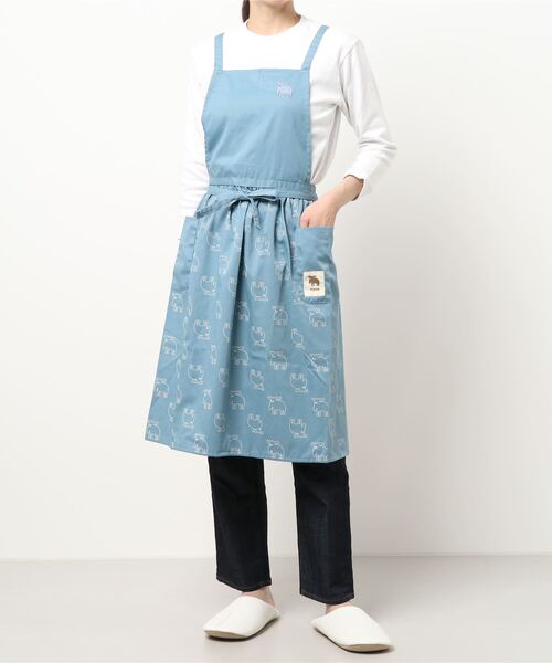 超人気 専門店 エプロン Moz モズ 刺繍 X型 ワンピースエプロン 激安挑戦