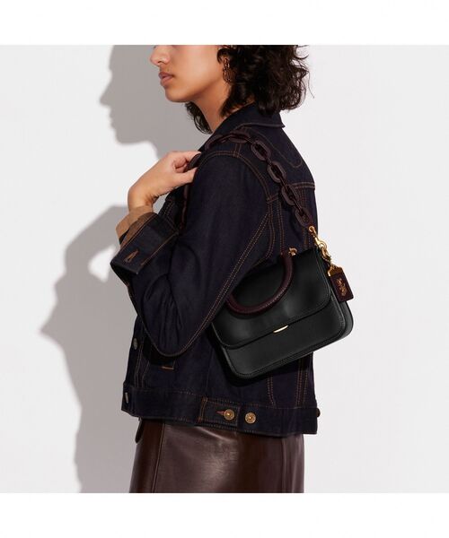 美品 コーチ ローグ 2way ショルダーバッグ ハンドバッグ レディース COACH ローグ25 NY バーシティ ショルダーバッグ レザー