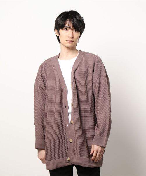 JUGLANS カーディガン Revo. 3パターンニッティング7Gスプリング
