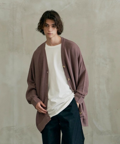 JUGLANS カーディガン Revo. 3パターンニッティング7Gスプリング