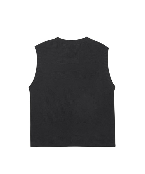 OY ベスト ジレ 「OY/オーワイ」STRIPE LOGO KNIT VEST