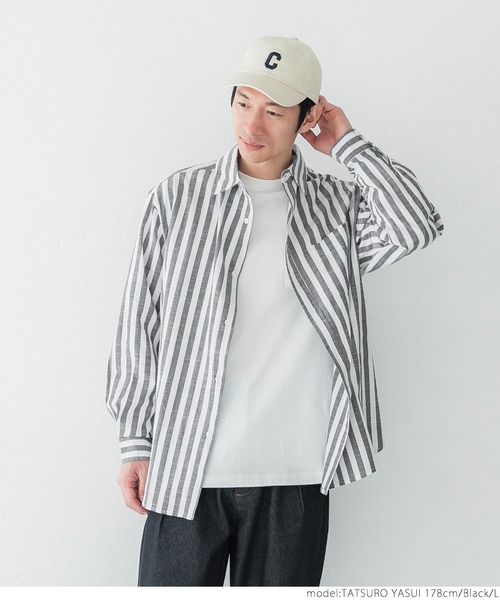 coca（コカ） シャツ ブラウス メンズストライプシャツ : ZOZOTOWN