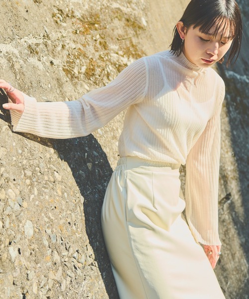 Aunt Marie's（アントマリーズ） ブラウス シャツ ハイネックシアー