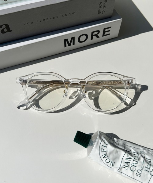 CEMO NEMO（セモネモ） 伊達メガネ メガネ 眼鏡 「UVカット」 ボストン