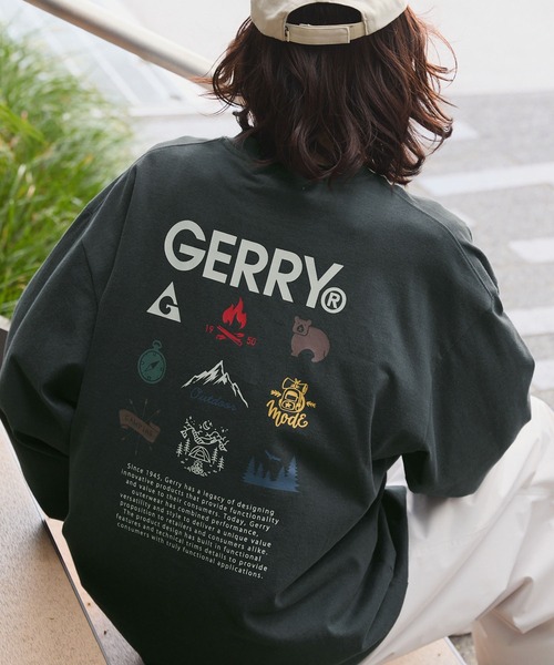 tシャツ GERRY/ジェリー 別注 バックサークルロゴプリント ビッグシルエット長袖Tシャツ メンズ レディース | GERRY | 12