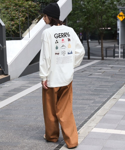 tシャツ GERRY/ジェリー 別注 バックサークルロゴプリント ビッグシルエット長袖Tシャツ メンズ レディース | GERRY | 21