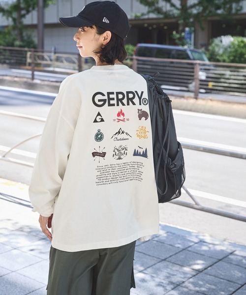 tシャツ GERRY/ジェリー 別注 バックサークルロゴプリント ビッグシルエット長袖Tシャツ メンズ レディース | GERRY | 24