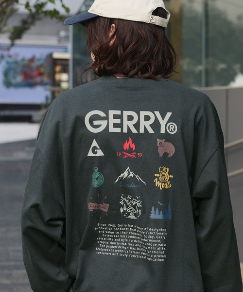 tシャツ GERRY/ジェリー 別注 バックサークルロゴプリント ビッグシルエット長袖Tシャツ メンズ レディース | GERRY | 31