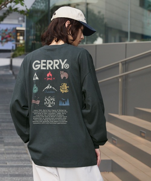 tシャツ GERRY/ジェリー 別注 バックサークルロゴプリント ビッグシルエット長袖Tシャツ メンズ レディース | GERRY | 33