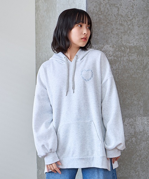 LOVETOXIC パーカー バックハート裏起毛BIGパーカ キッズ : ZOZOTOWN