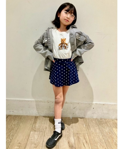 デニム調ジャージー ポケット付きTシャツ（ベビーサイズ