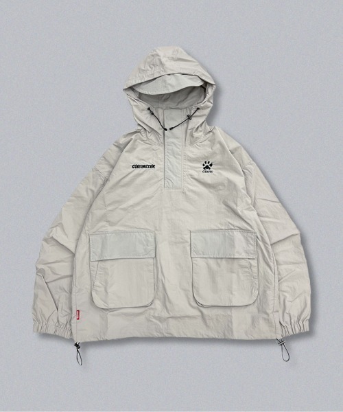 アーバンリサーチ　撥水ナイロンタスランアノラック　ホワイトM ジャケット centimeter ナイロンジャケット paw pad half zip anorak メンズ