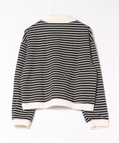 Sibra（シブラ） tシャツ ポロ衿ボーダーTシャツ レディース