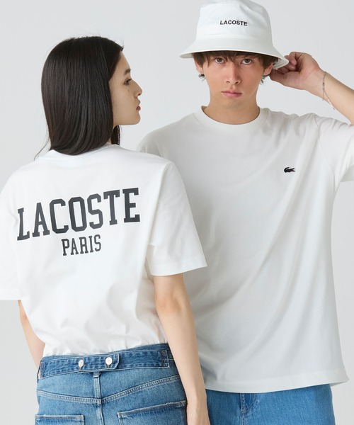 【関税送料込!!★正規品】LACOSTE ベーシックTシャツ LACOSTE tシャツ ヘビーウェイト オーバーサイズバックプリント