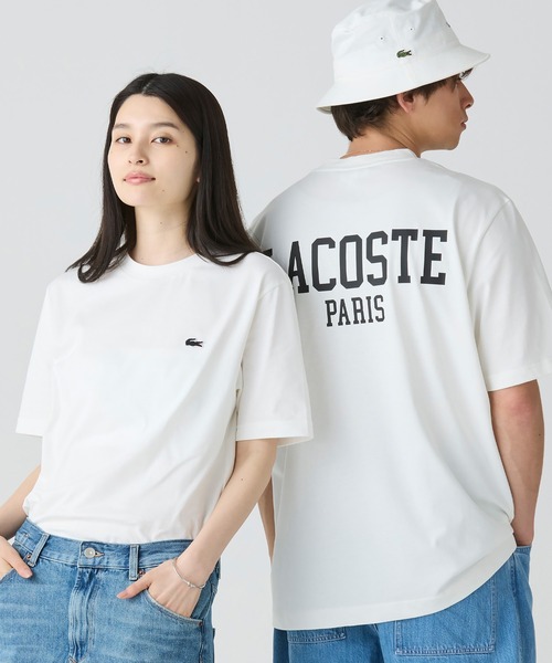 LACOSTE tシャツ ヘビーウェイト オーバーサイズバックプリント
