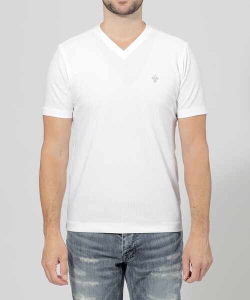 EPOCA UOMO tシャツ シャドーストライプジャージーカットソー メンズ 