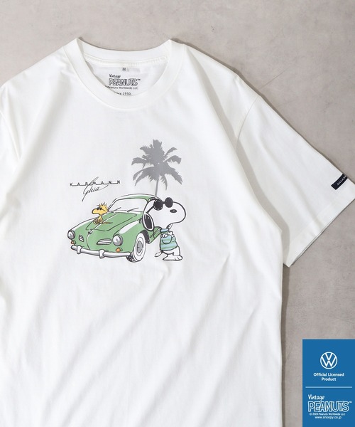 PEANUTS tシャツ PEANUTS×VOLKSWAGEN 半袖Tシャツ メンズ