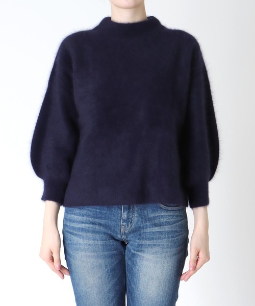 Jines（ジネス） ニット セーター ラクーンボリュームスリーブモック