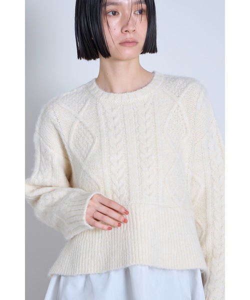 ❤️新品❤️前スイッチ★トミー★基本No.2★ライト付★ひかり号★日本製★旧動力 &. NOSTALGIA（ノスタルジア） ニット セーター 裾ペプラムドッキング