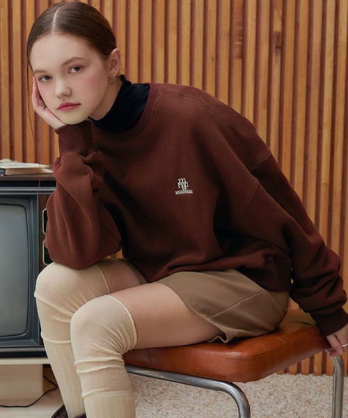 トレーナー スウェット A'GEM/9 × .kom 「muah muah/ムーアムーア」 FLEECE REGULAR SWEATSHIRTS/フリ