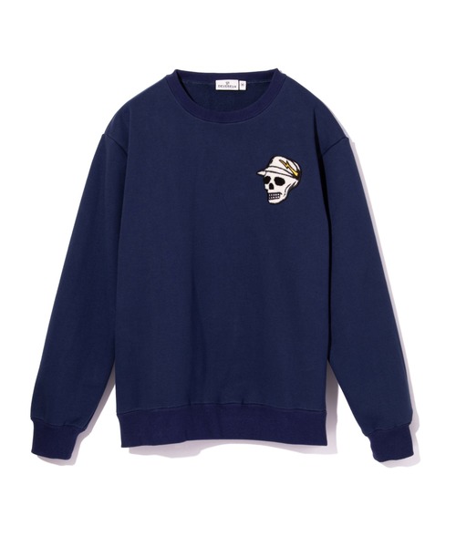 DEVEREUX GOLF トレーナー スウェット アイコンスカルパッチクルー