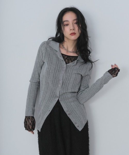 Shelly island（シェリーアイランド） カーディガン シアーラメ