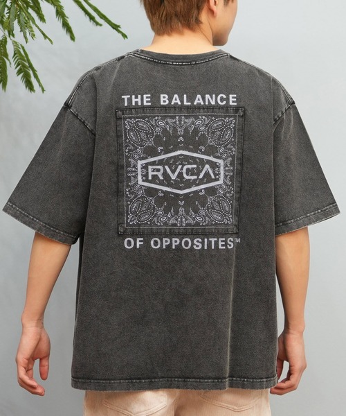 【RVCA】バックプリント コットン Tシャツ★カラー複数あり♪ RVCA】バックプリント Tシャツ バンダナ柄☆色違い複数あり